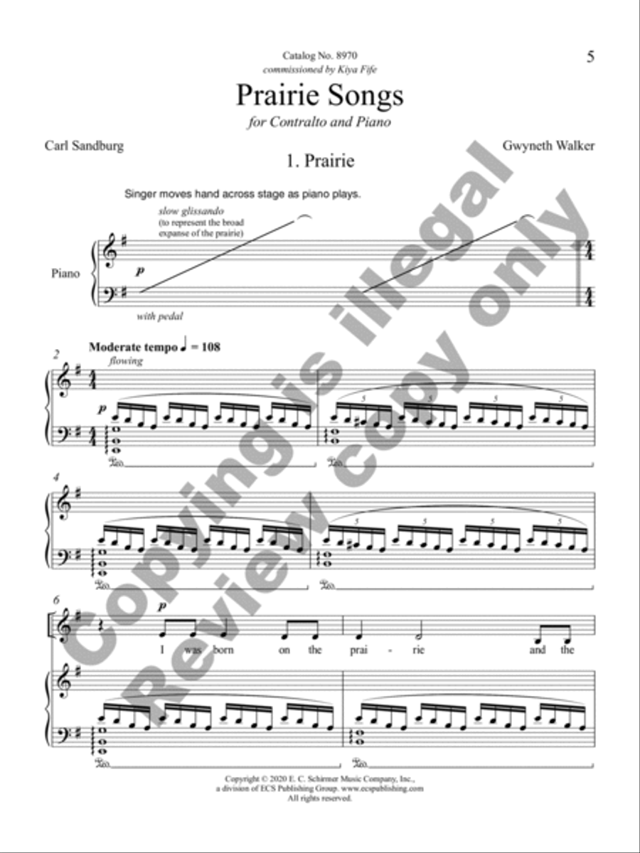 Prairie Songs Voice Solo scores gallery preview page 6