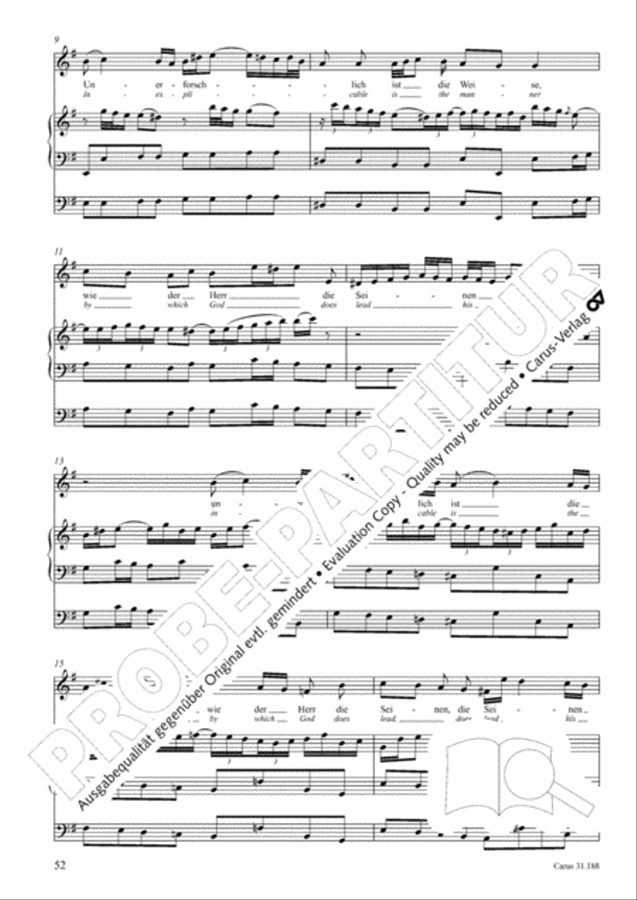 I have placed all my confidence (Ich habe meine Zuversicht) 4-Part scores gallery preview page 53