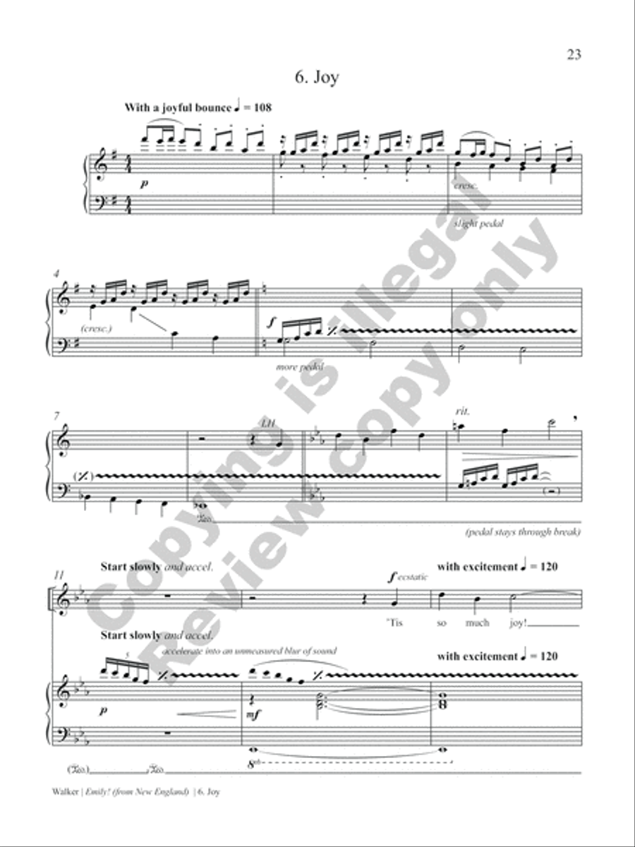 Emily! (from New England) Soprano Voice scores gallery preview page 14