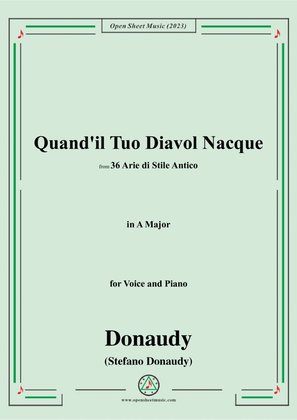 Donaudy-Quand'il Tuo Diavol Nacque,in A Major