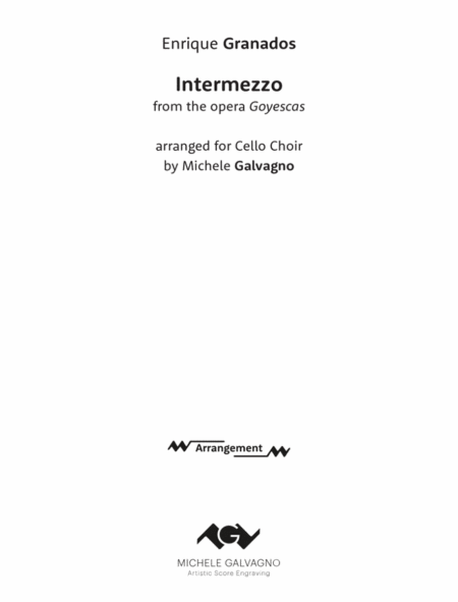 Granados - Intermezzo from Goyescas - Arrangement for Cello Ensemble image number null