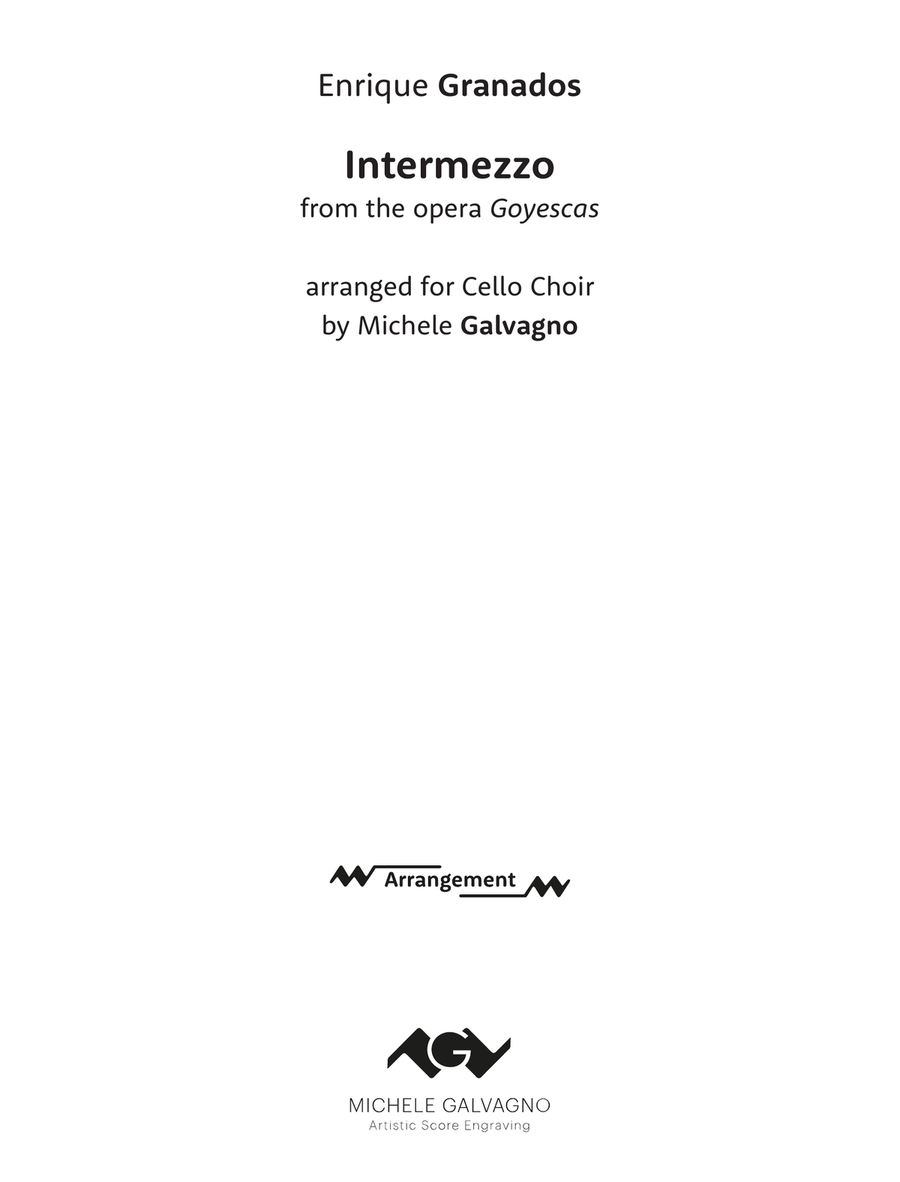 Granados - Intermezzo from Goyescas - Arrangement for Cello Ensemble String Orchestra scores gallery preview page 3