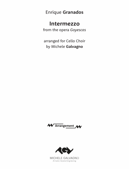 Granados - Intermezzo from Goyescas - Arrangement for Cello Ensemble image number null