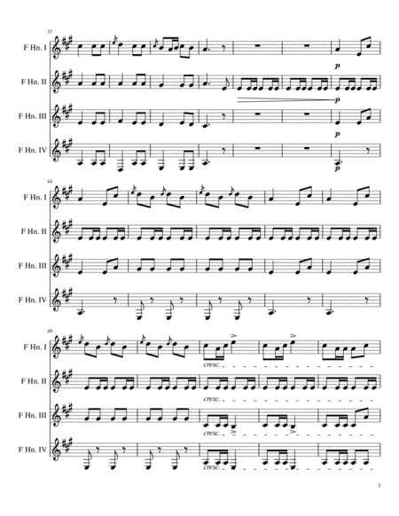 Hunter's Chorus for Horn Quartet image number null