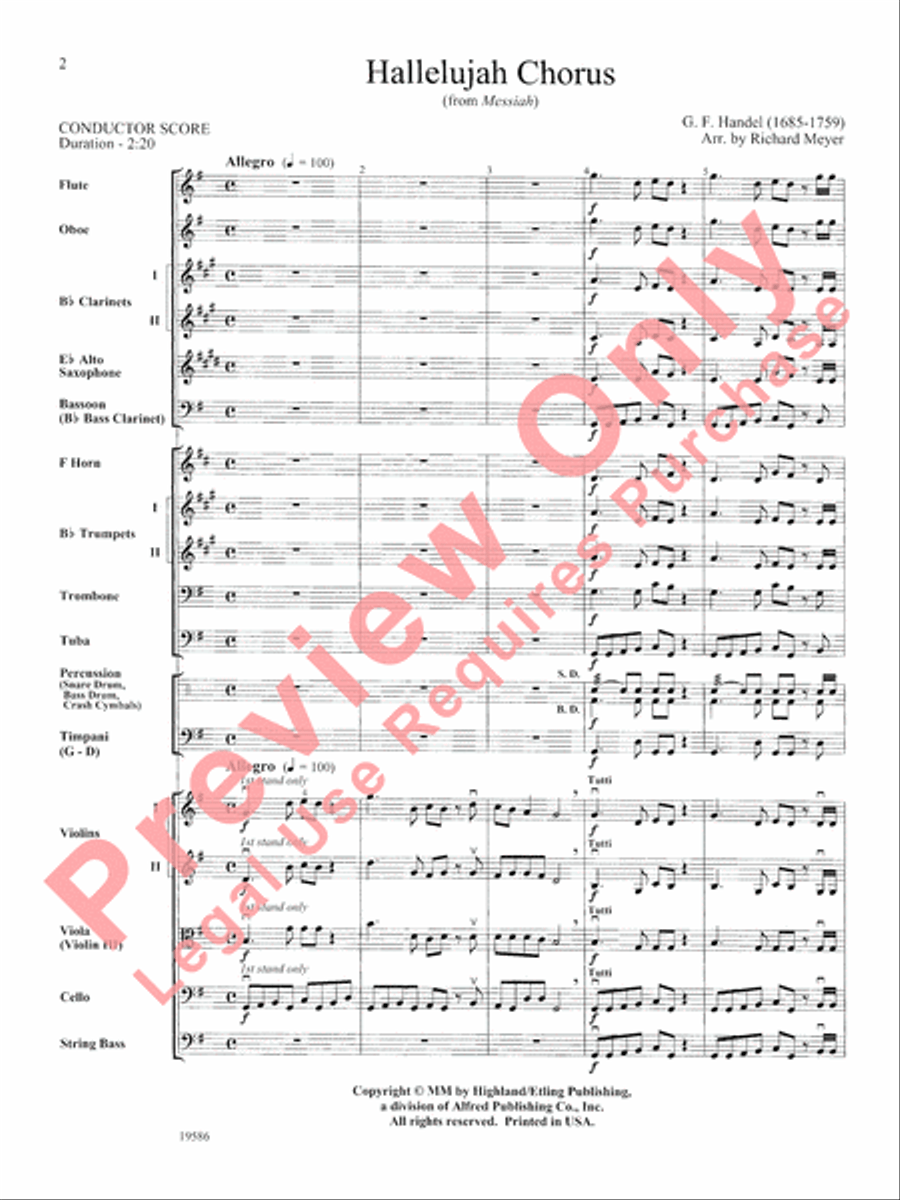 Hallelujah Chorus Hallelujah Chorus Full Orchestra scores gallery preview page 3