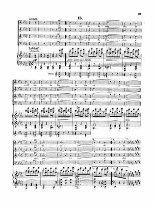 Brahms: Liebeslieder Walzer (Love Song Waltzes), Op. 52 No. 18 (choral score)