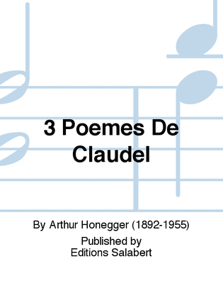 Book cover for 3 Poemes De Claudel