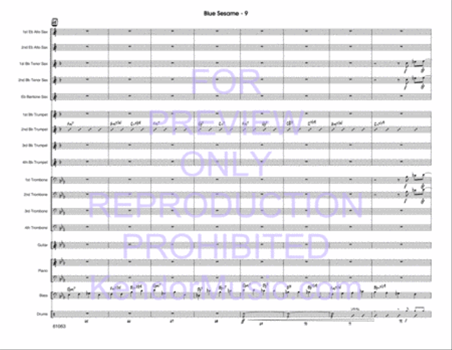 Blue Sesame Blue Sesame Jazz Ensemble scores gallery preview page 10