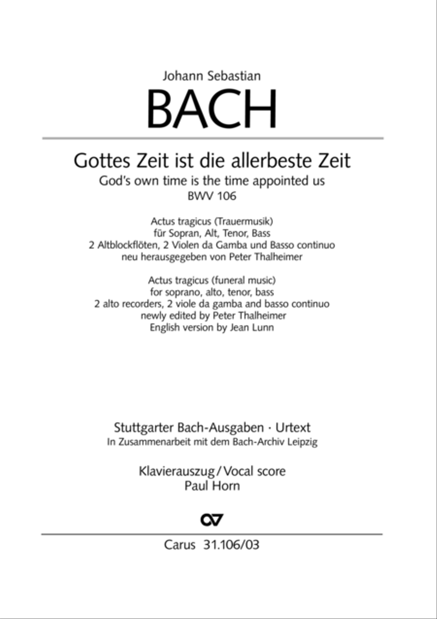 God's own time is the time appointed (Gottes Zeit ist die allerbeste Zeit) 4-Part scores gallery preview page 2
