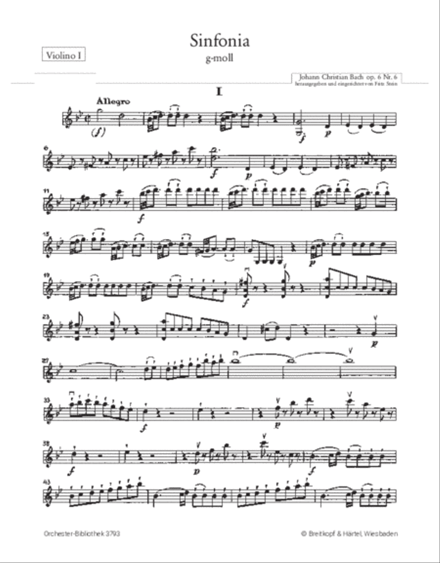Sinfonia in G minor Op. 6 No. 6 Orchestra scores gallery preview page 2