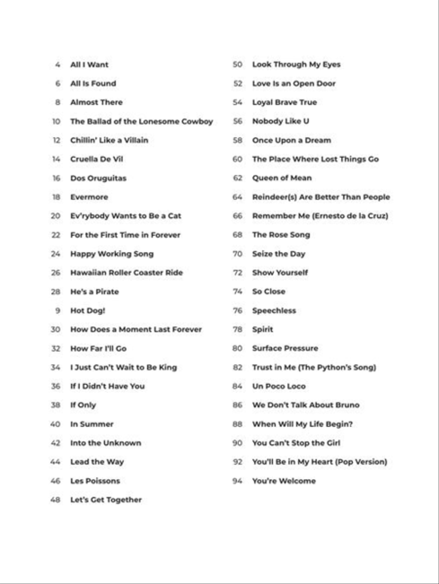 Disney Hits – Super Easy Songbook Easy Piano scores gallery preview page 3