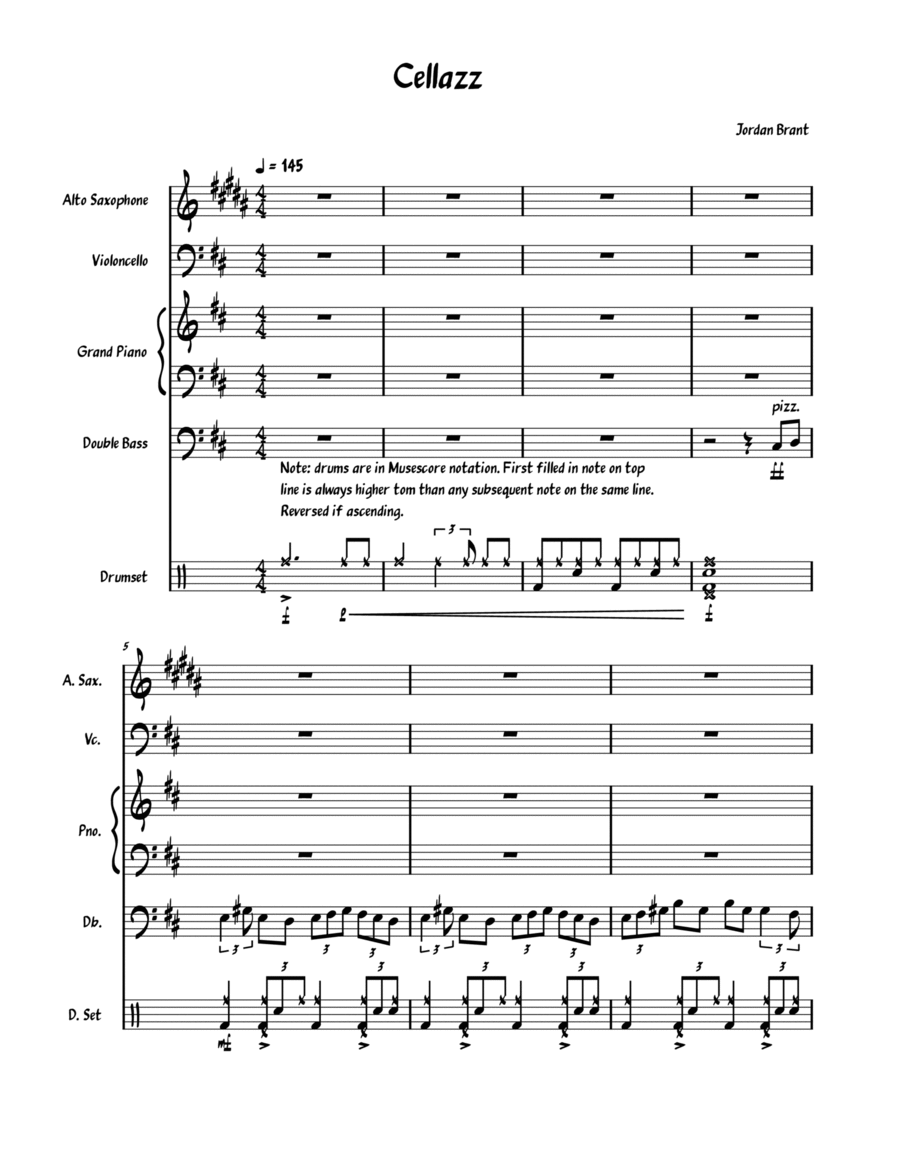 Cellazz Cellazz Jazz Ensemble scores gallery preview page 1