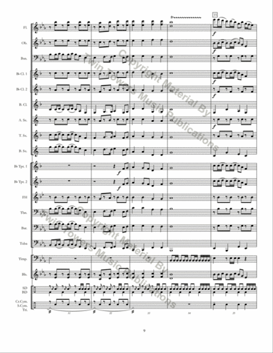 March to the Arches March to the Arches Concert Band scores gallery preview page 9