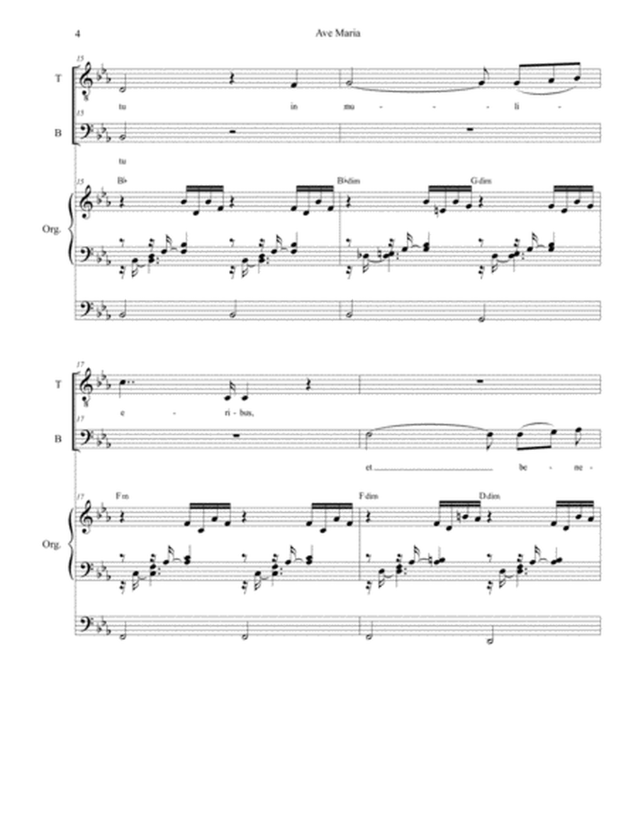 Ave Maria (for 2-part choir - (TB) - Medium Key - Organ Accompaniment) image number null