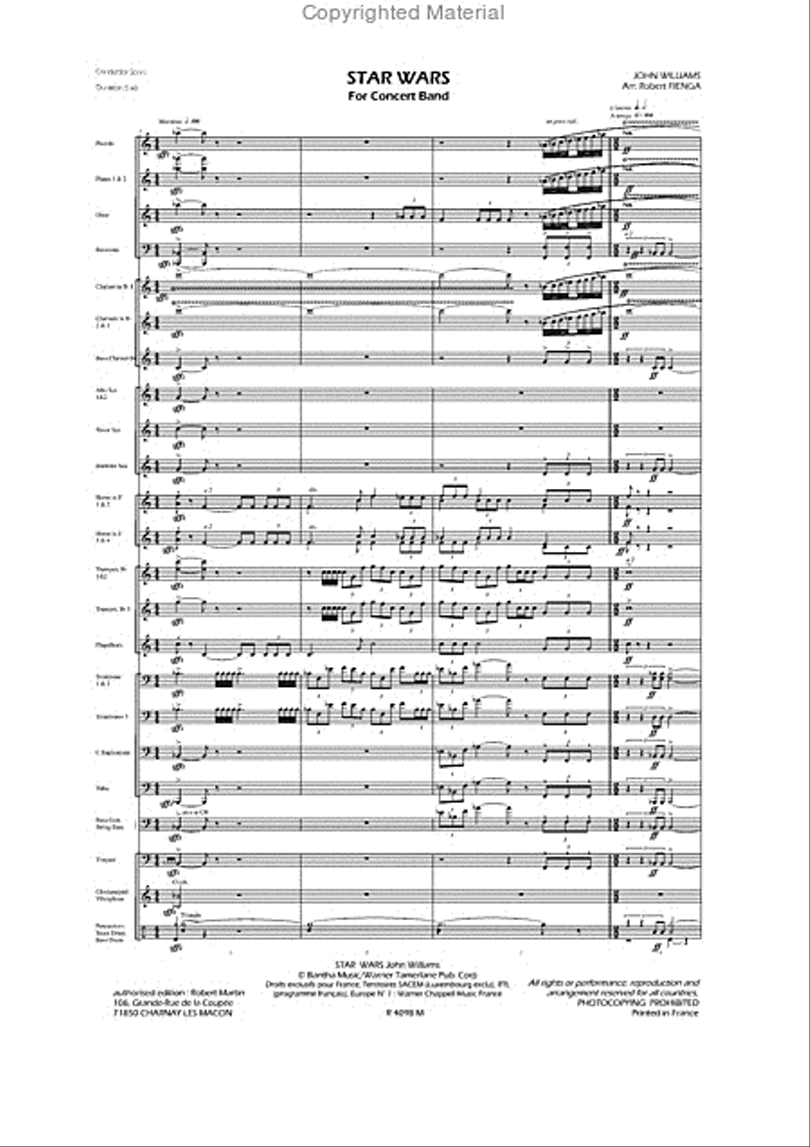 Star Wars Concert Band scores gallery preview page 2