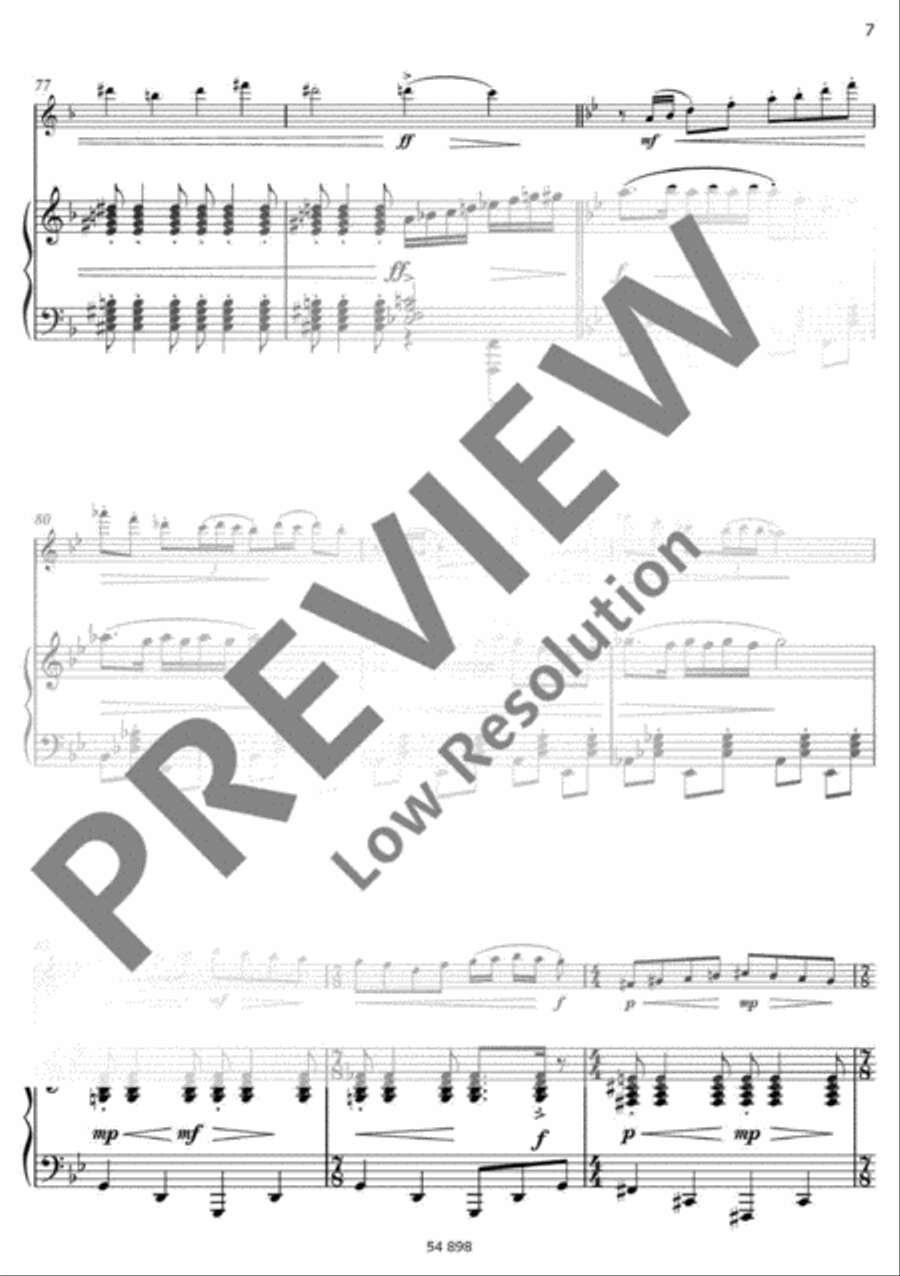 Sérénade populaire Flute Solo scores gallery preview page 8