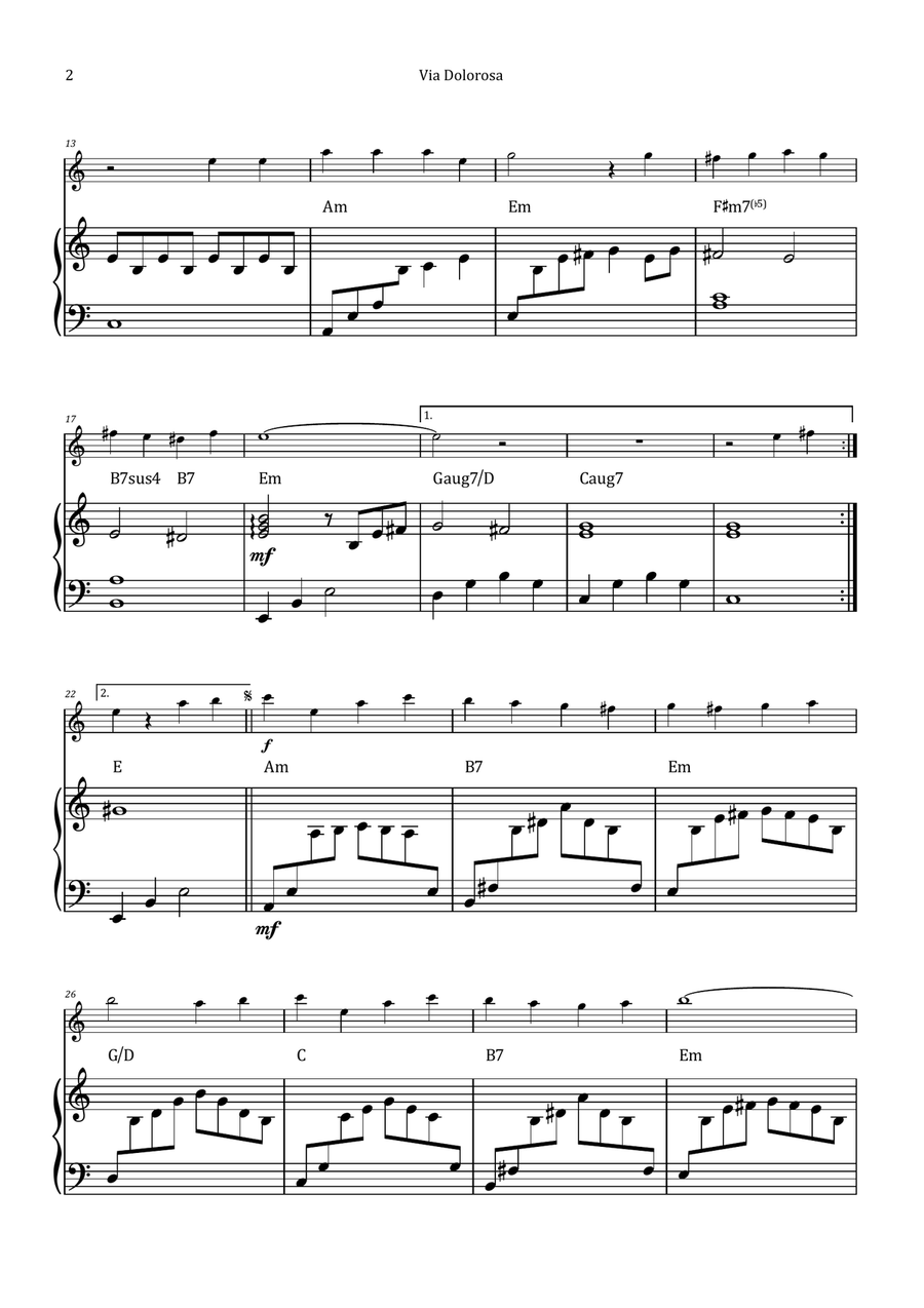 Via Dolorosa Chamber Music scores gallery preview page 2