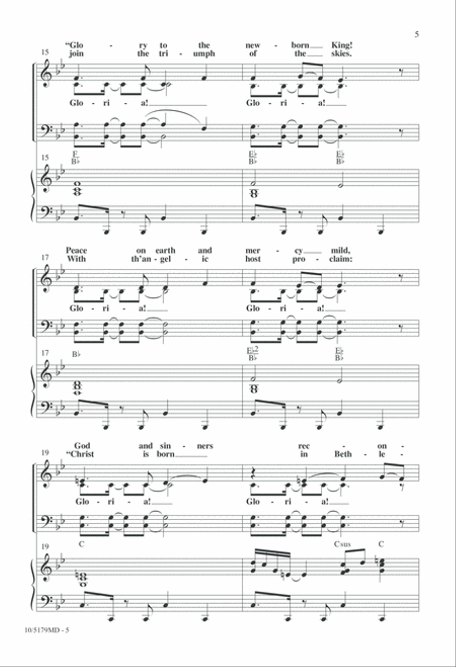 Gloria! Oh, Gloria! 4-Part scores gallery preview page 5