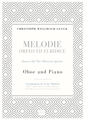 Book cover for Melodie from Orfeo ed Euridice - Oboe and Piano (Full Score and Parts)