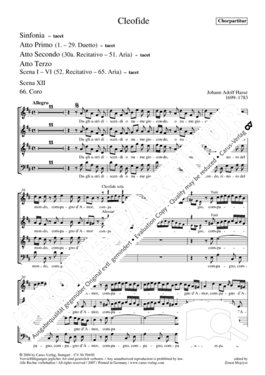 Cleofide Choir scores gallery preview page 3