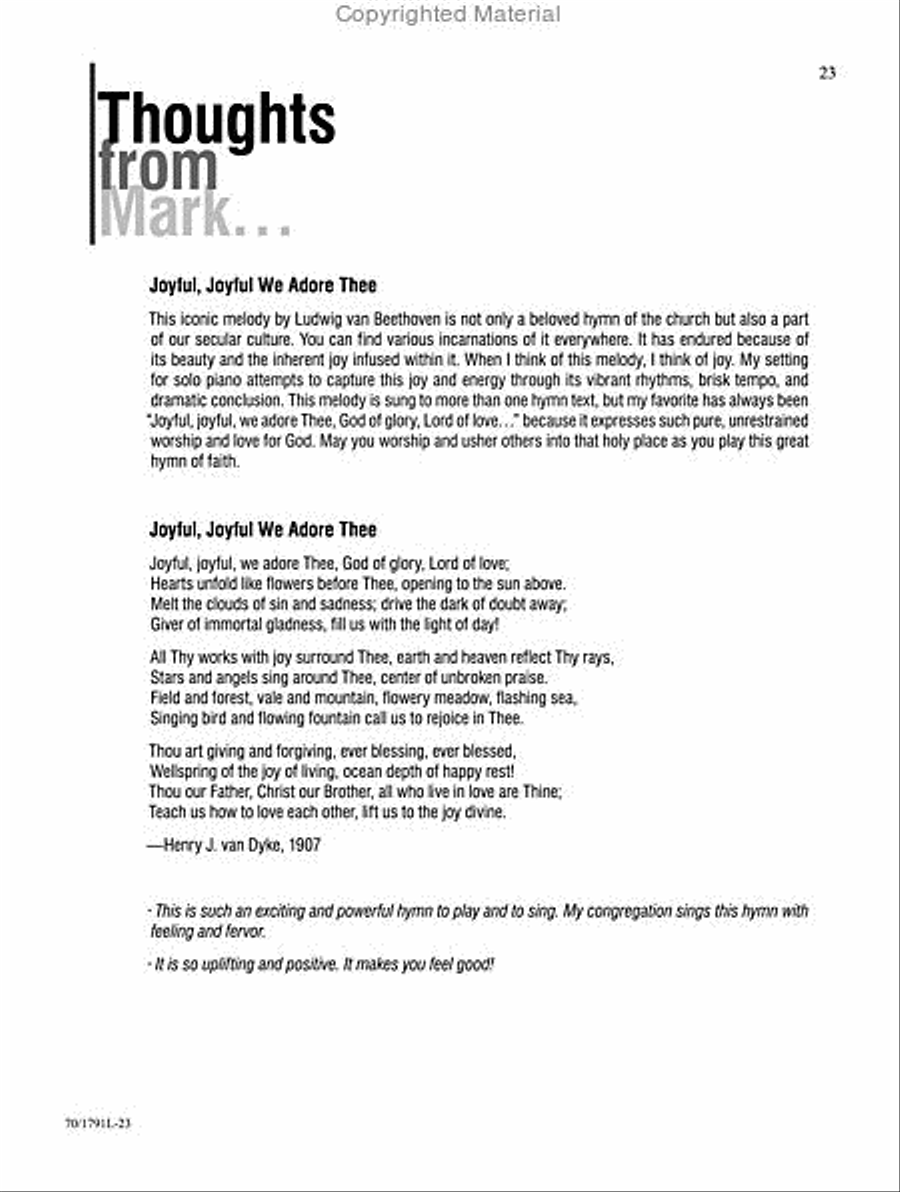 Hymns You Love Piano Solo scores gallery preview page 6