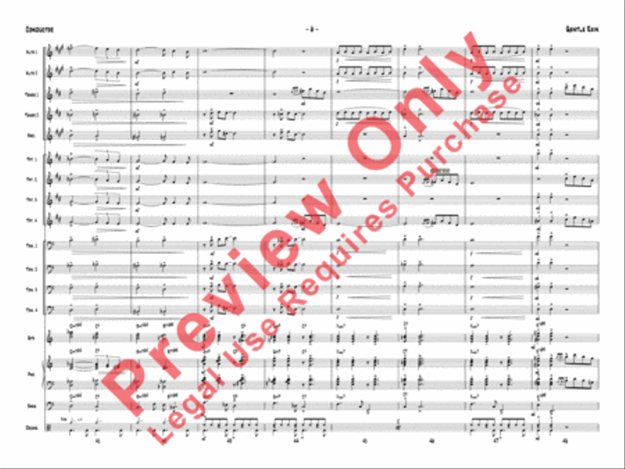 Gentle Rain Jazz Ensemble scores gallery preview page 9