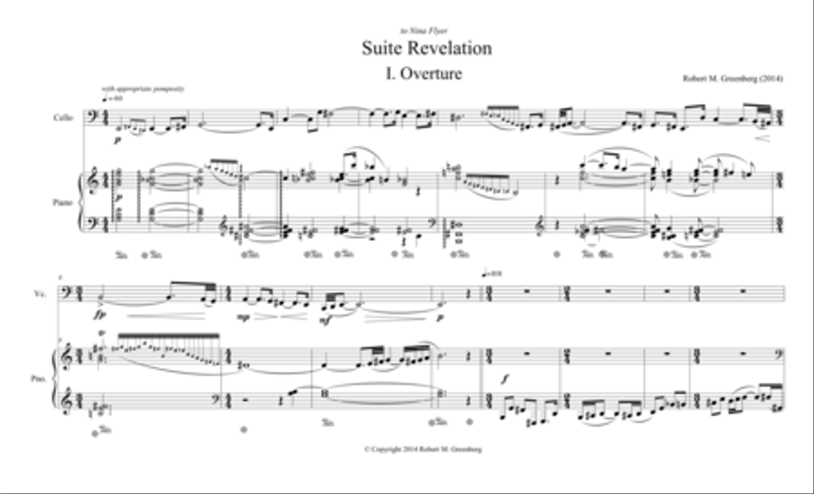 Suite Revelation for cello and piano Piano scores gallery preview page 8
