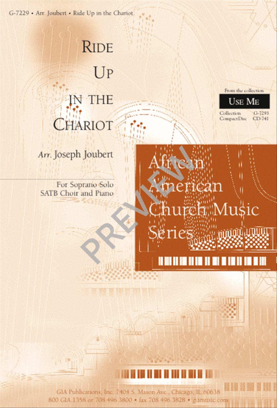 Ride Up in the Chariot 4-Part scores gallery preview page 1