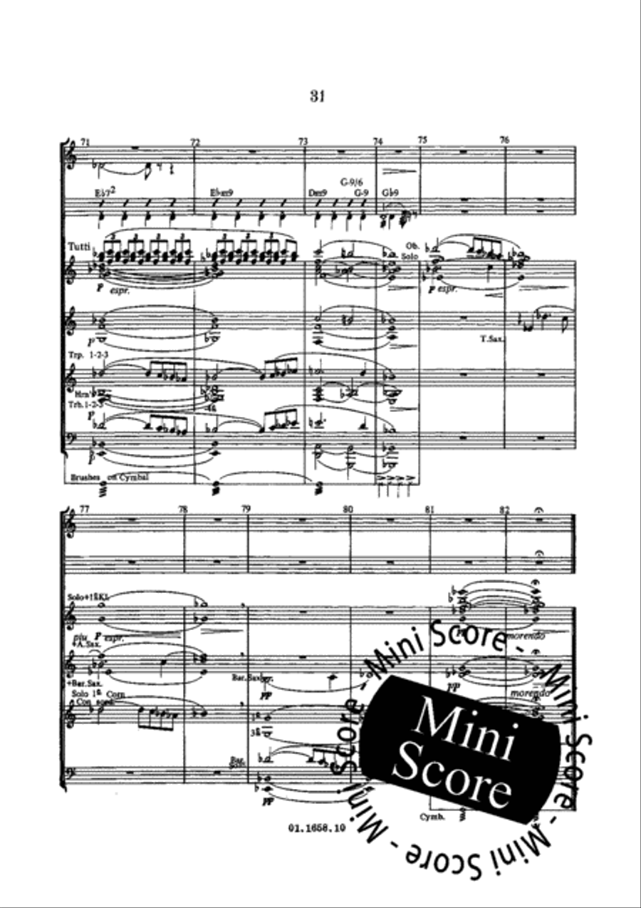 A Suite for Jazz Ensemble Concert Band scores gallery preview page 35
