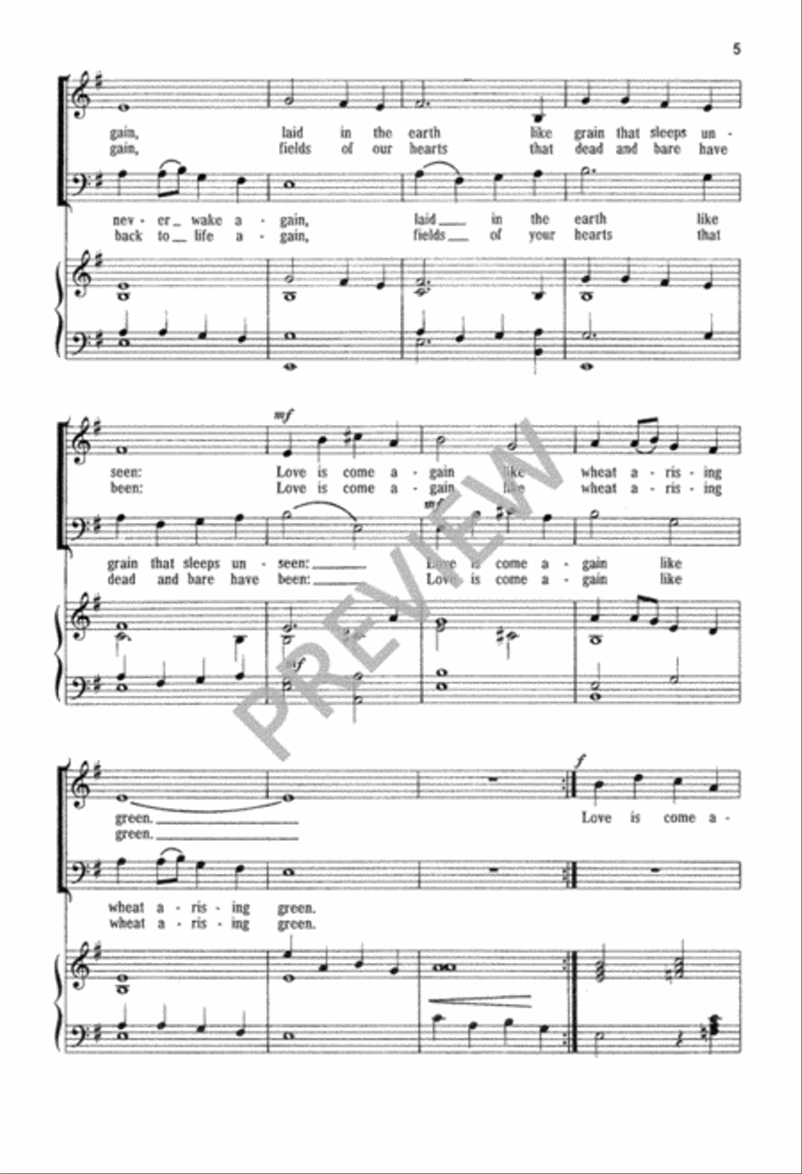 Now the Green Blade Rises 2-Part scores gallery preview page 6