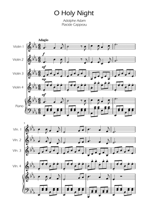 O Holy Night - Violin Quartet w/ Piano