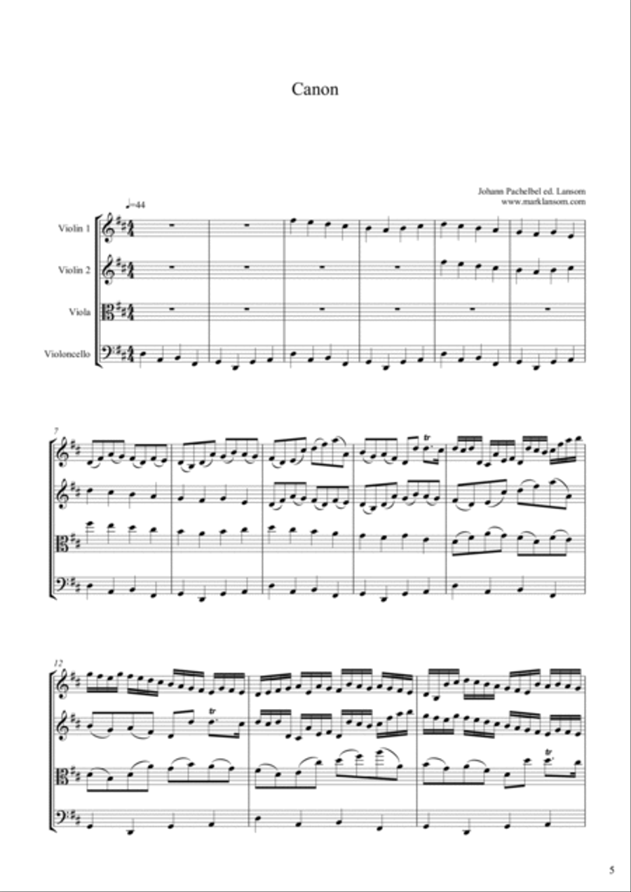 Music for Occasions - string quartet wedding compilation String Quartet scores gallery preview page 5