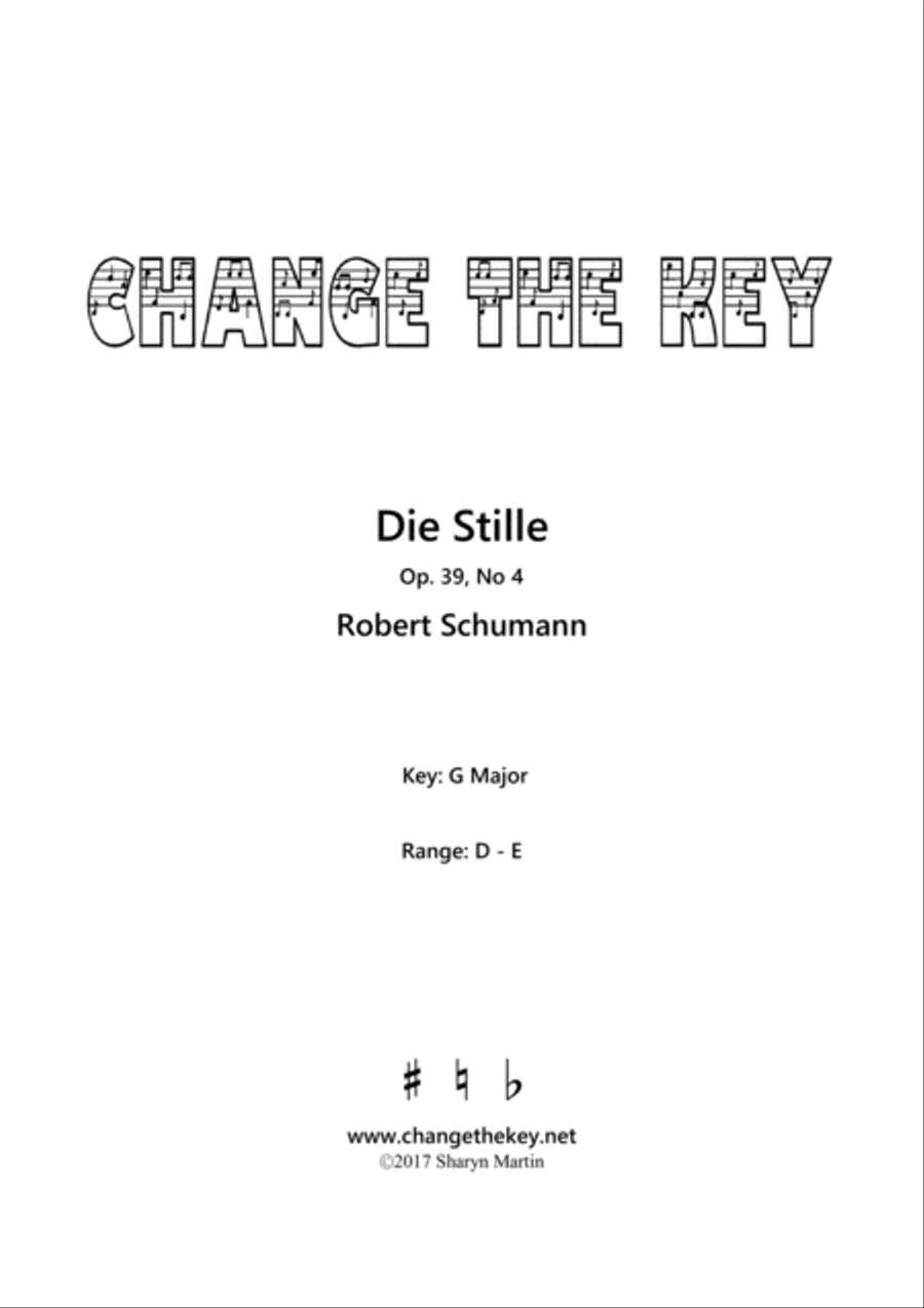 Die Stille - G Major Voice Solo scores gallery preview page 1