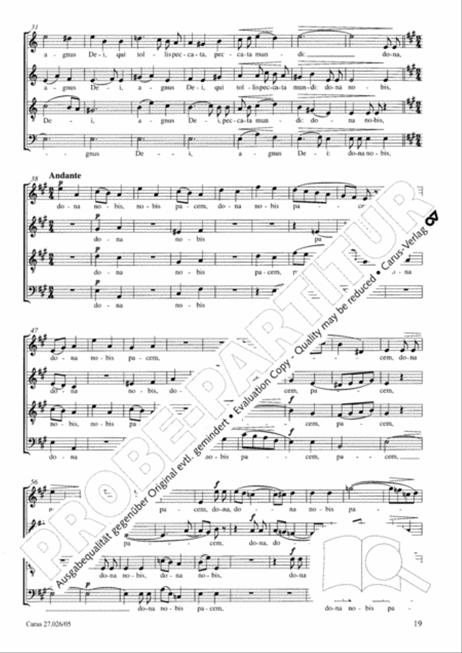 Mass in A minor Mass in A minor 4-Part scores gallery preview page 20