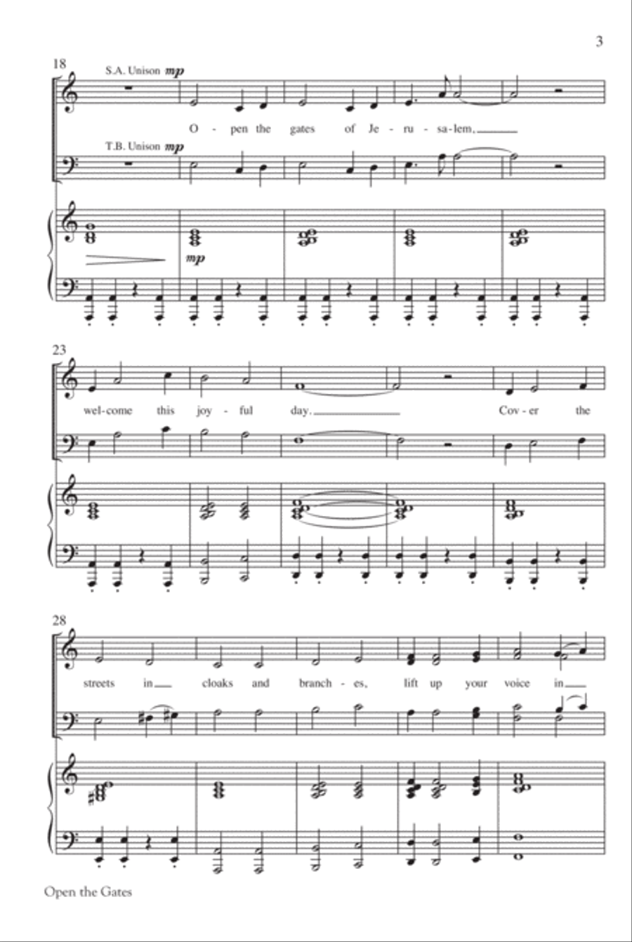 Open the Gates 4-Part scores gallery preview page 3