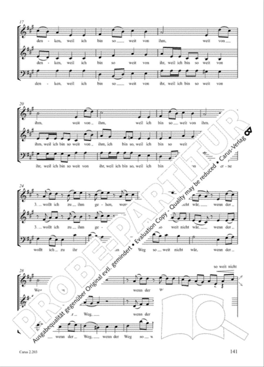Loreley. Folk songs for choir (Loreley. Volkslieder fur Chor) Choir scores gallery preview page 144
