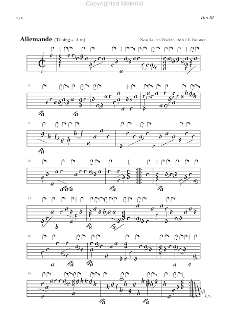 Method for the Baroque Lute. A practical guide for beginning and advanced lutenists Lute scores gallery preview page 16