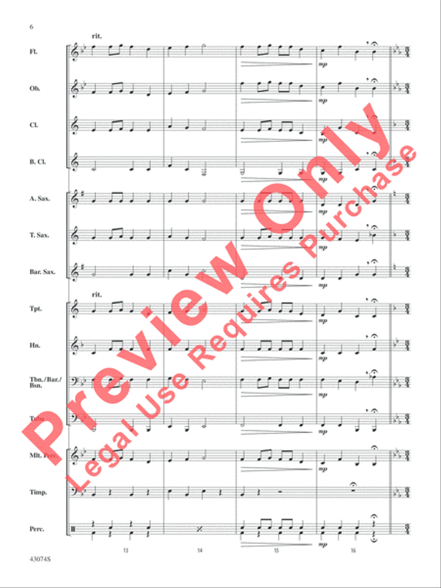 Christmas Cheer Christmas Cheer Concert Band scores gallery preview page 6