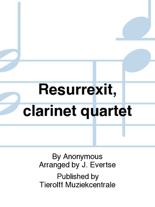 Book cover for Resurrexit, Clarinet Quartet
