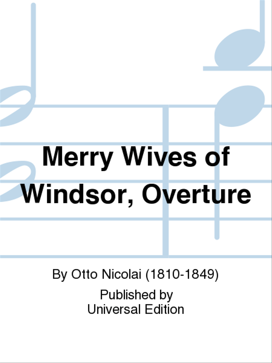 Merry Wives of Windsor, Overture Orchestra scores gallery preview page 1