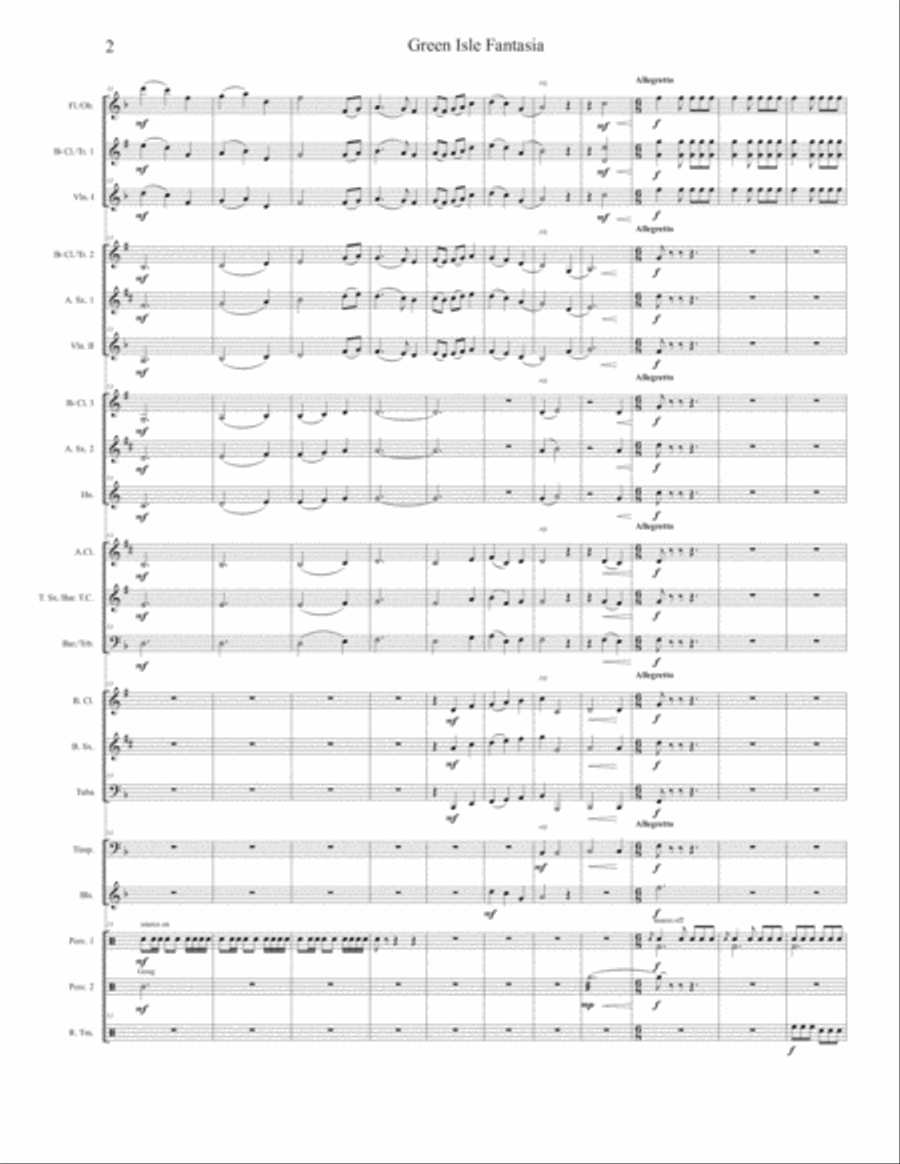 Green Isle Fantasia Concert Band scores gallery preview page 2
