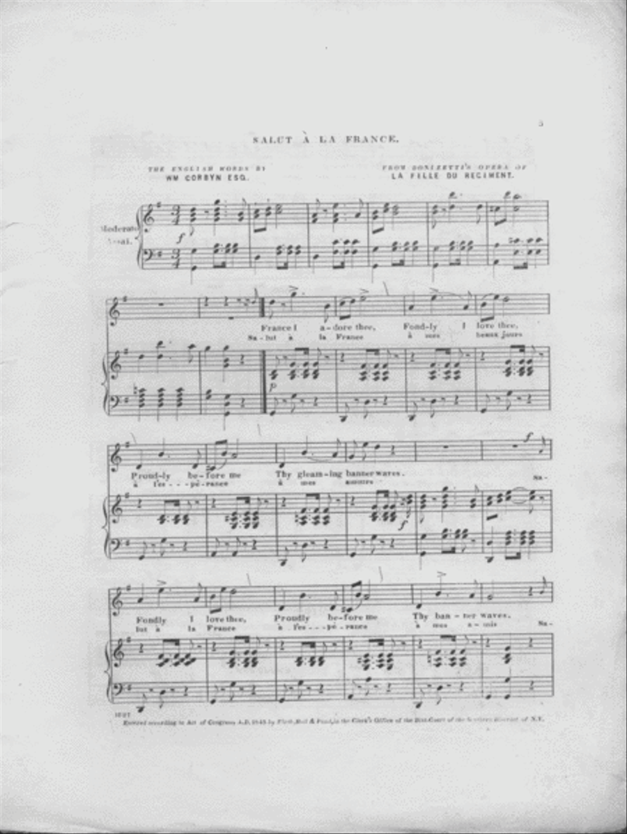 Salut `a la France. France, I adore thee Voice scores gallery preview page 2
