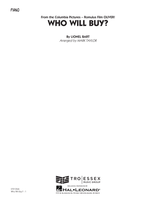 Book cover for Who Will Buy? (from Oliver) (arr. Mark Taylor) - Piano
