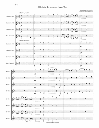 Alleluia In Resurrectione Tua arranged for clarinet octet or clarinet choir (B flats and Basses)
