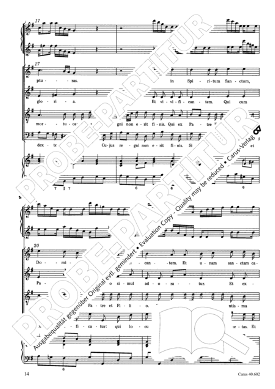 Missa brevis 4-Part scores gallery preview page 15