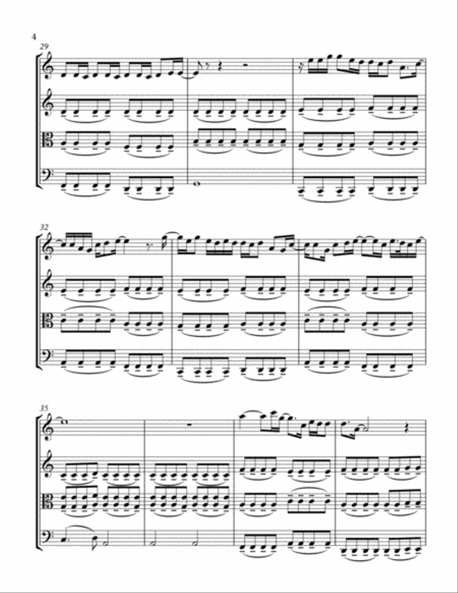 Stay String Quartet scores gallery preview page 4