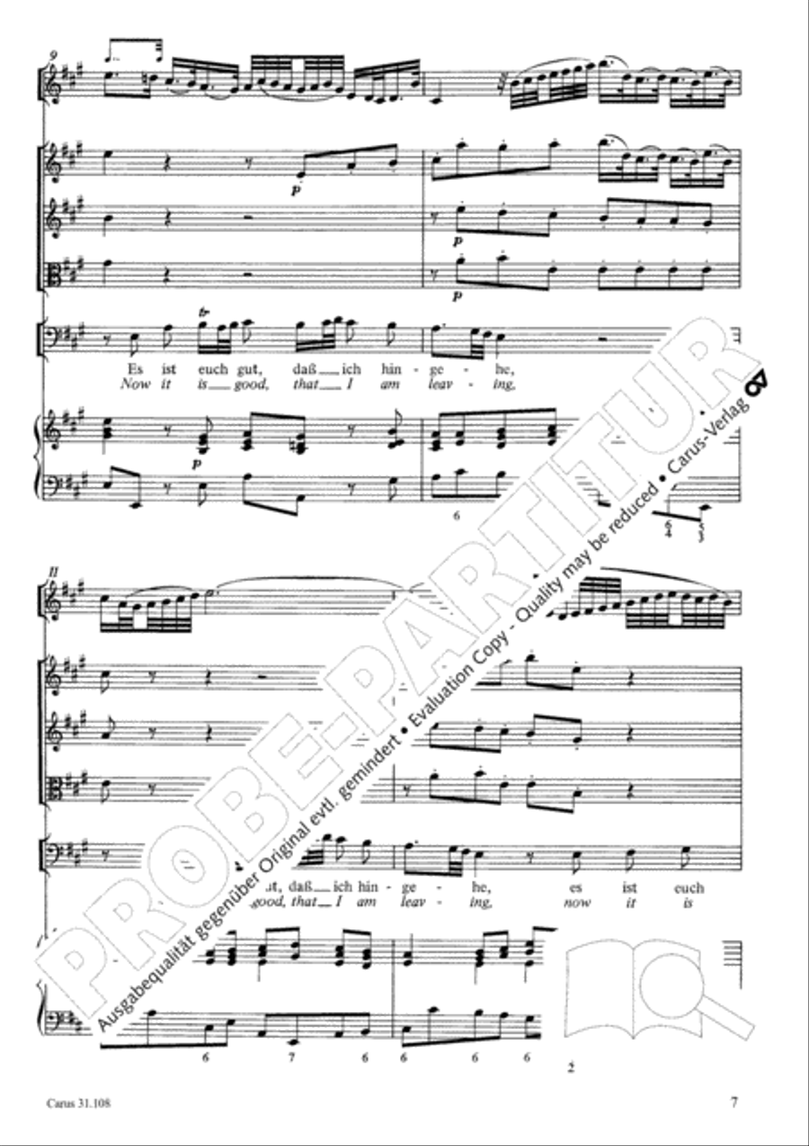 Now it is good, that I am leaving (Es ist euch gut, dass ich hingehe) ATB scores gallery preview page 8