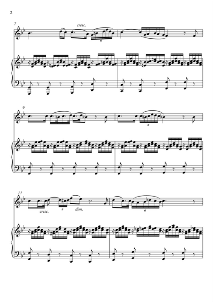 Ave Maria Flute piano duet Woodwind Duet scores gallery preview page 2