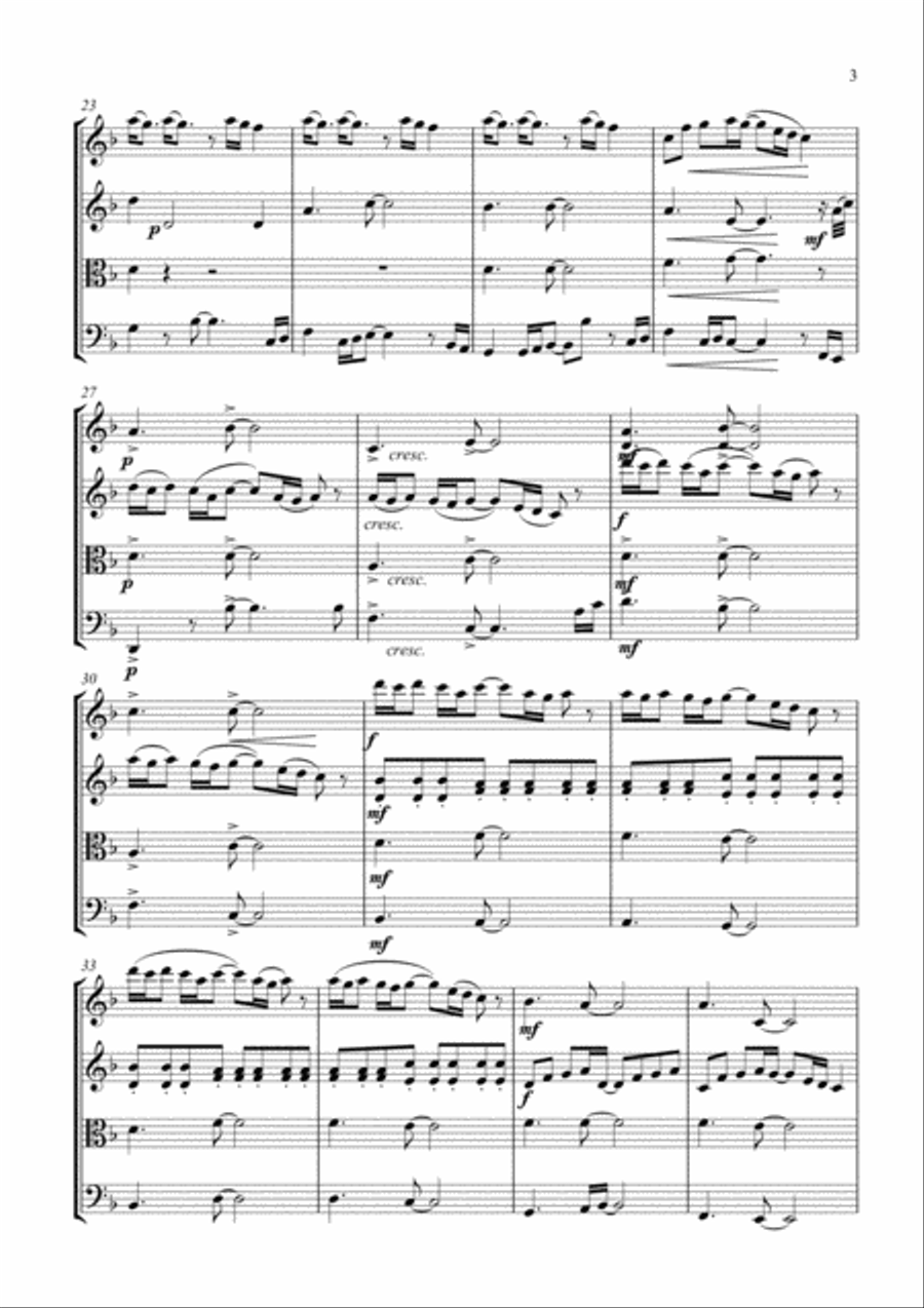 Paradise Paradise String Quartet scores gallery preview page 3