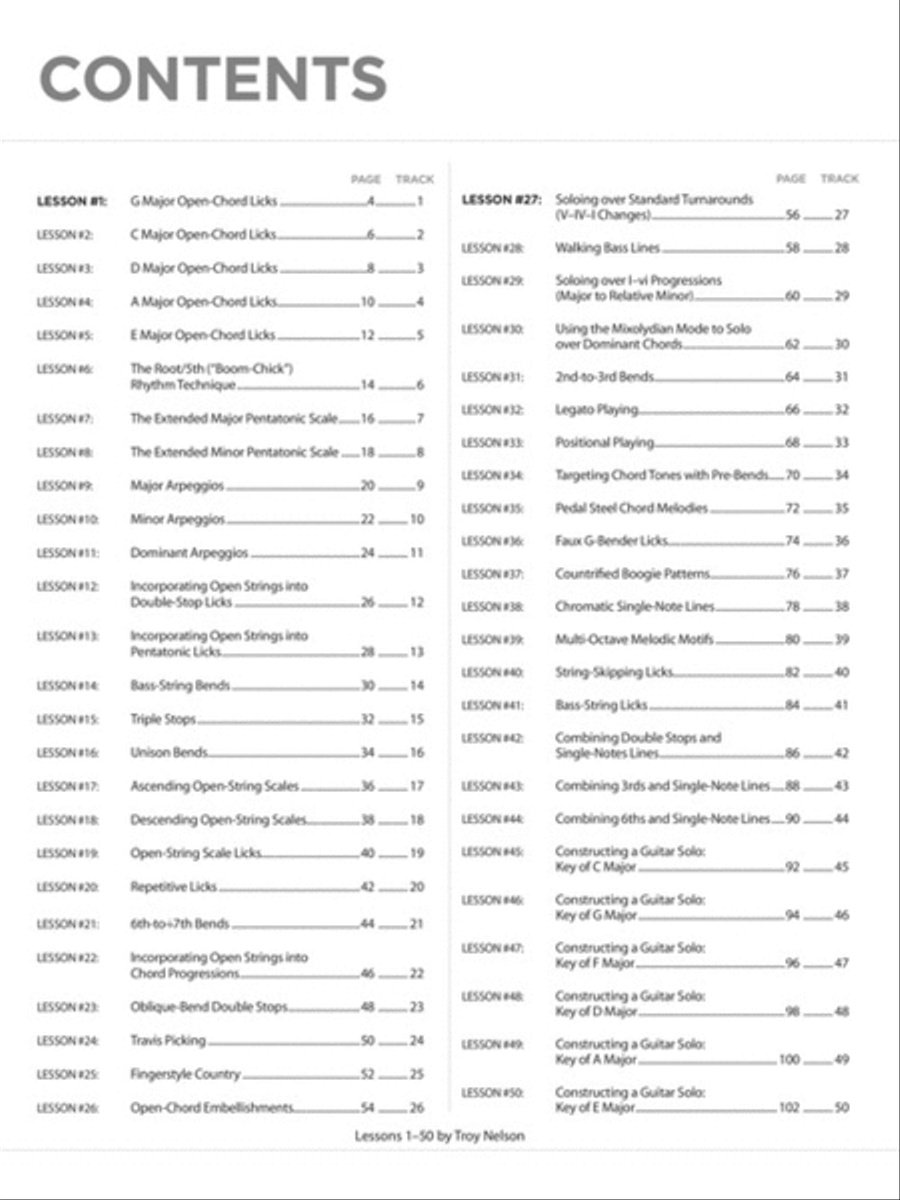 100 Country Lessons 100 Country Lessons Electric Guitar scores gallery preview page 2